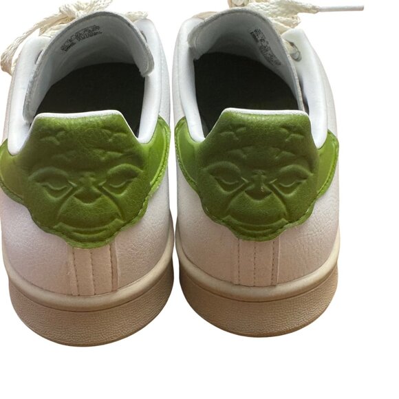 Adidas Stan Smith Yoda Primegreen White Green Sneakers Mens 8.5 Lace-Up - Picture 4 of 16